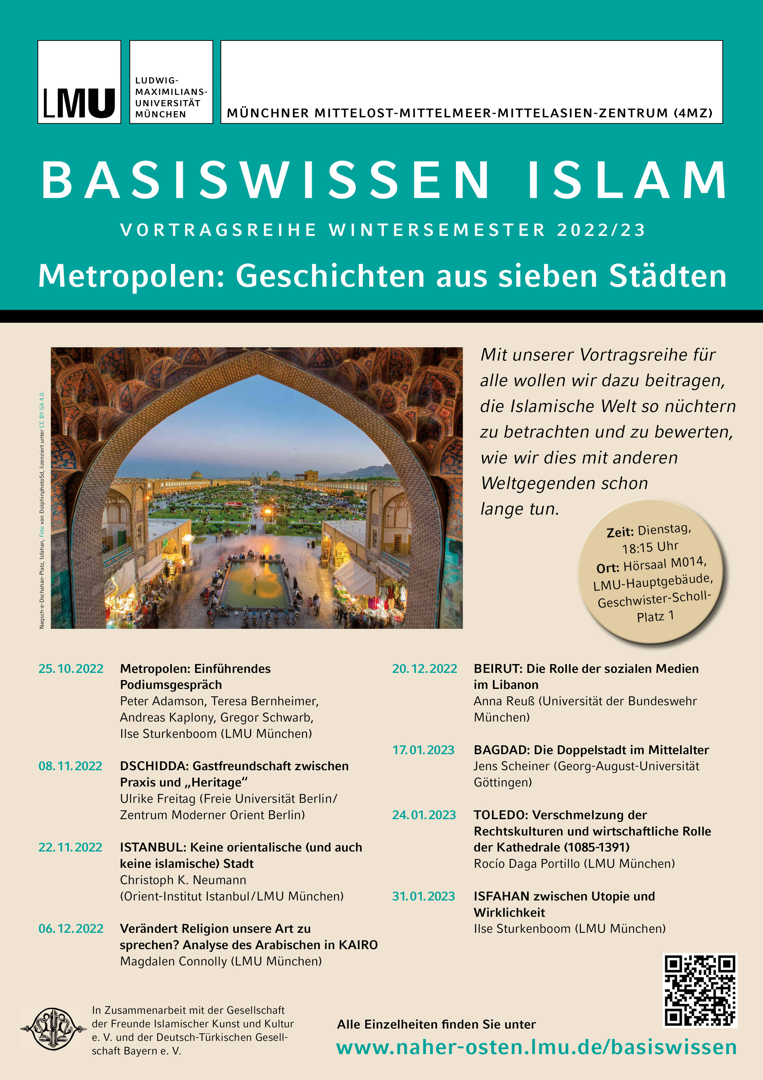 Plakat Basiswissen Islam WiSe 2022/23 Metropolen