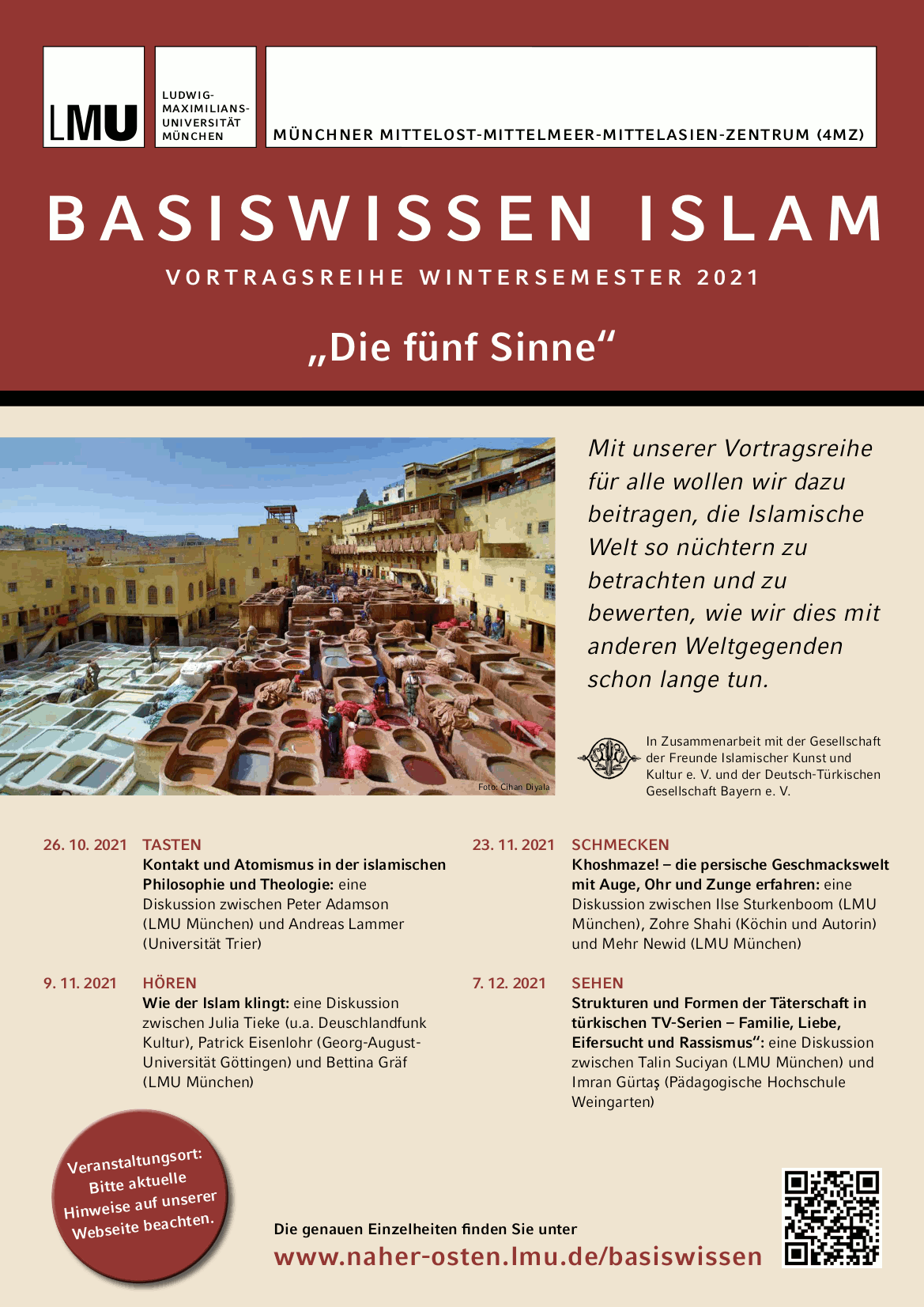 Plakat Basiswissen Islam WiSe 2021 5 Sinne